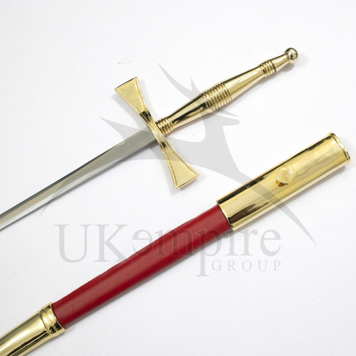 Knights Malta Dagger with Black Scabbard – Ceremonial Masonic Swords Daggers-2