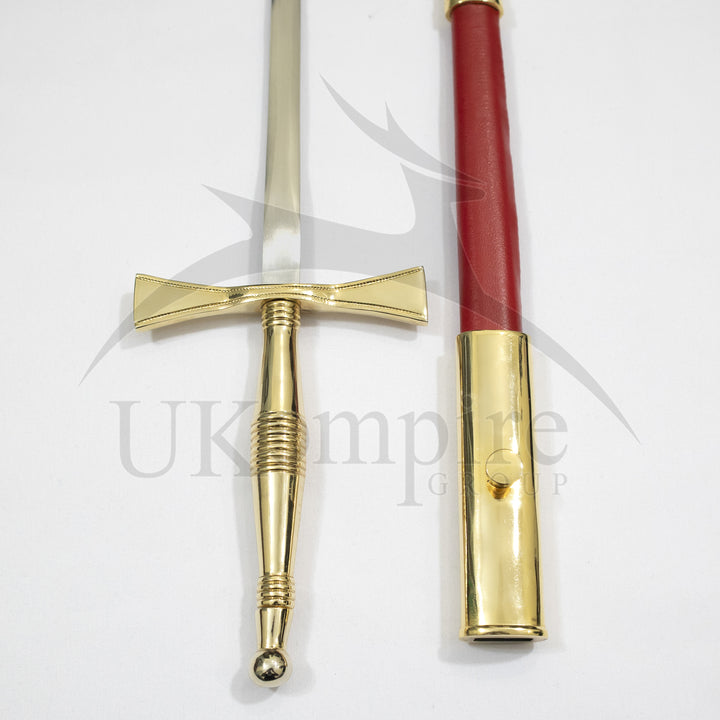 Knights Malta Dagger with Black Scabbard – Ceremonial Masonic Swords Daggers-3