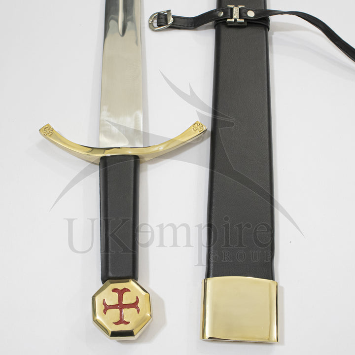Knights Templar Commandery Sword with Black Scabbard (Set of 2)-3