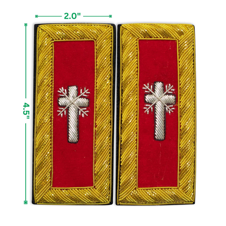 Masonic Knight Templar Past Commander Cross Shoulder Boards