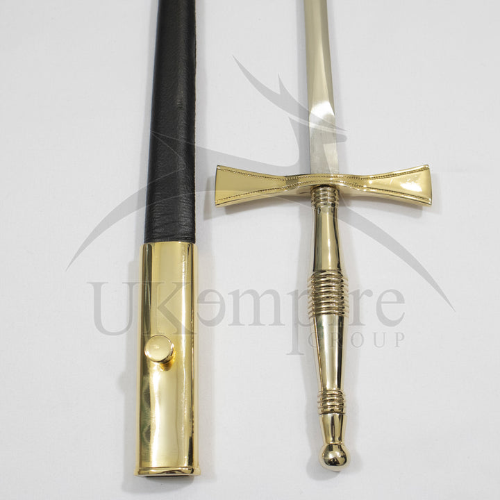 Knights Templar Preceptors Dagger with Black Scabbard – Ceremonial Masonic Swords Daggers-3