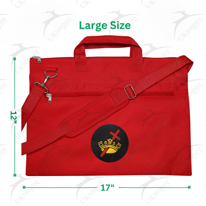 Knights Templar Queen Crown Red Tote Bag Printed with Hand & Shoulder Carry