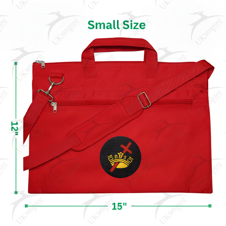 Knights Templar Queen Crown Red Tote Bag Printed with Hand & Shoulder Carry