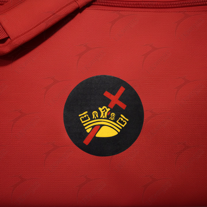 Knights Templar Queen Crown Red Tote Bag Printed with Hand & Shoulder Carry