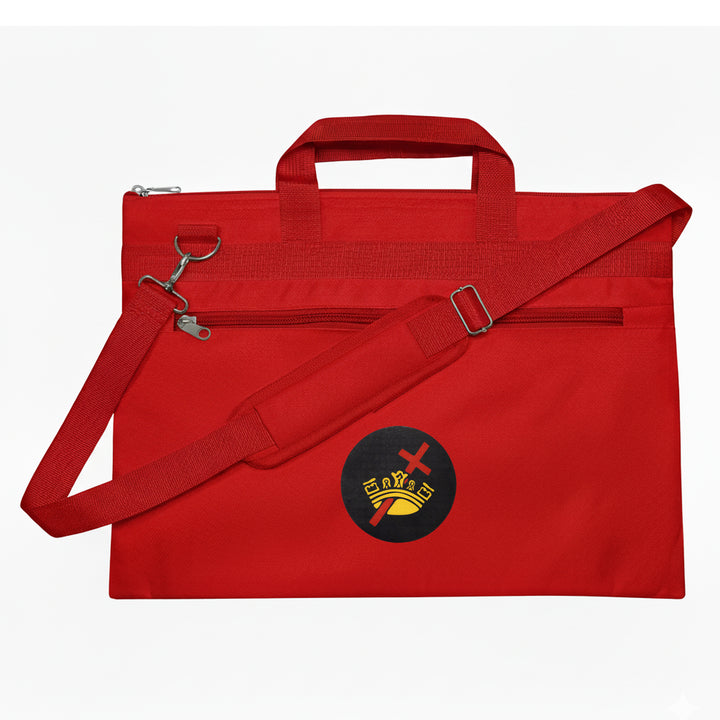 Knights Templar Queen Crown Red Tote Bag Printed with Hand & Shoulder Carry