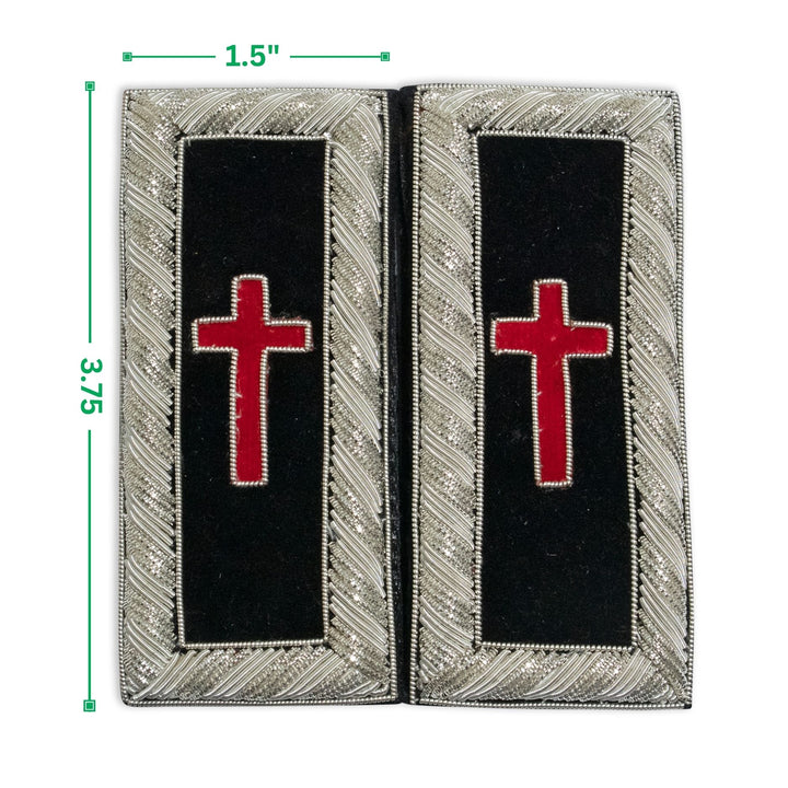 Masonic Knight Templar Sir Knights Cross Shoulder Boards