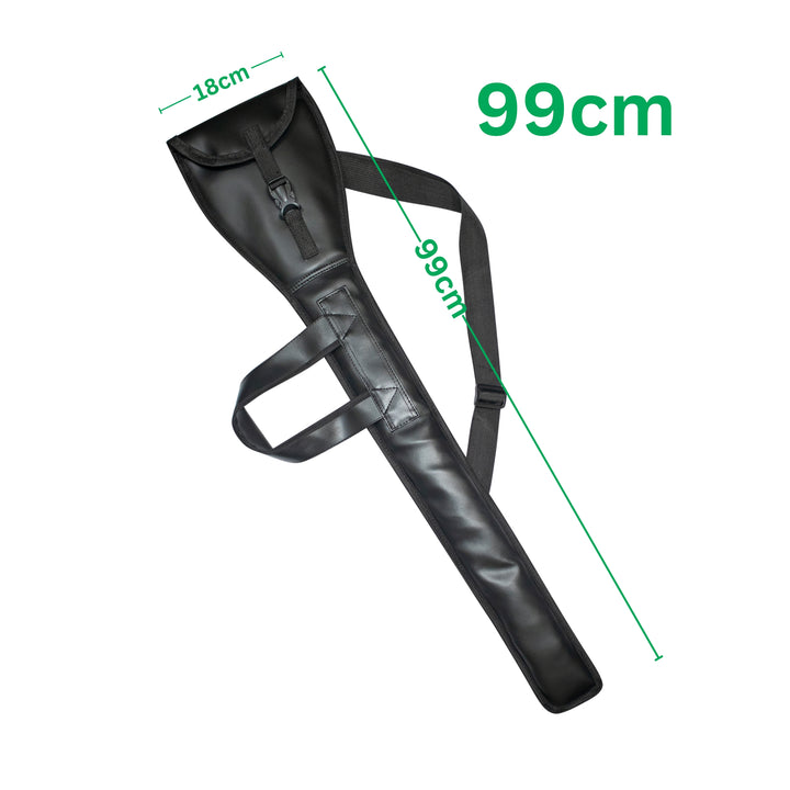 Premium Knights Templar Sword Case - 99cm Black Leather with Hand Carry & Shoulder Strap, Large Masonic Sword Holder Bag