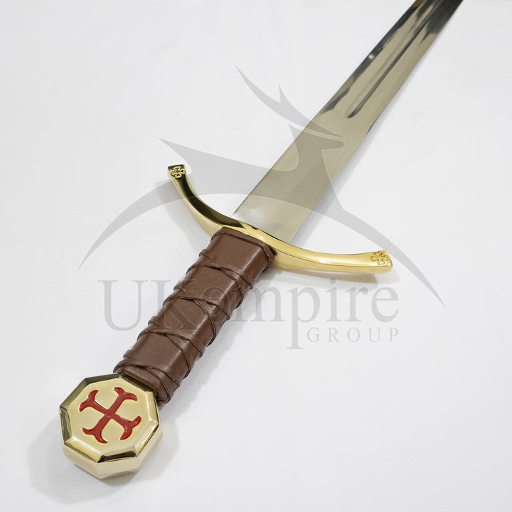 Knights Templar Warrior Sword with Black Scabbard (Set of 2)-3
