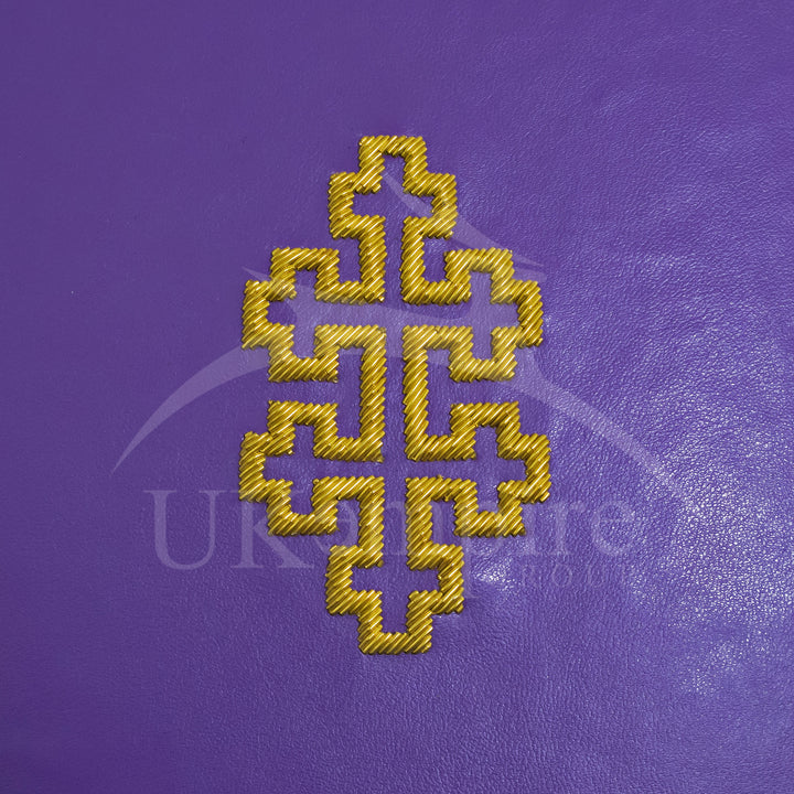 33rd Degree Crown Cap Case Purple – Gold Embroidered Salem Cross 3