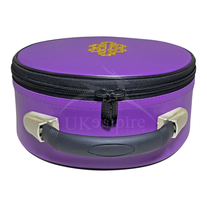 33rd Degree Crown Cap Case Purple – Gold Embroidered Salem Cross 4