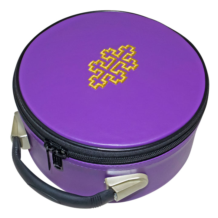 33rd Degree Crown Cap Case Purple – Gold Embroidered Salem Cross