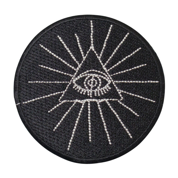 Masonic All-Seeing Eye Patch Machine Embroidery – Iron-On Back