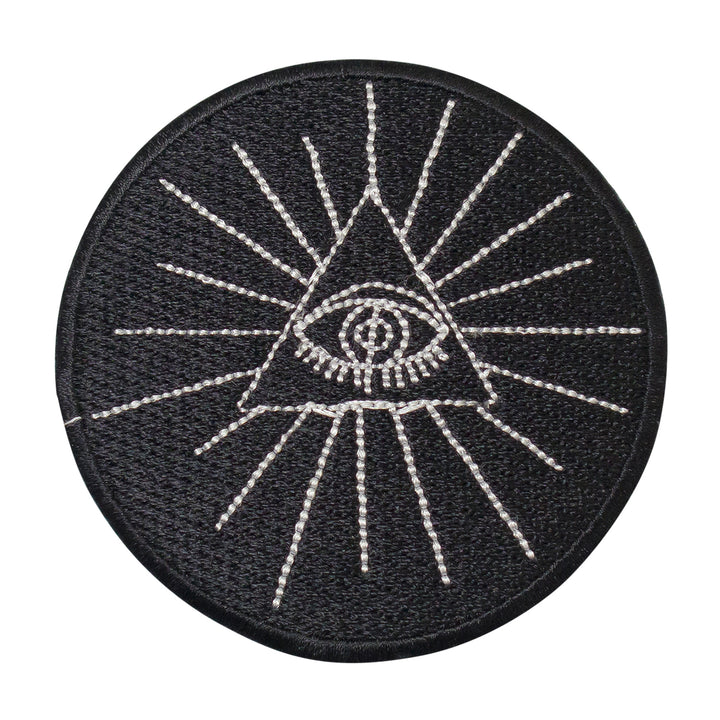 Masonic All-Seeing Eye Patch Machine Embroidery – Iron-On Back