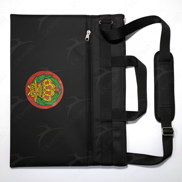 Masonic Amaranth Crown Black Tote Bag Printed with Hand & Shoulder Carry