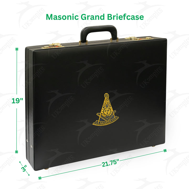 Masonic Apron Briefcase Grand, Past Master Gold