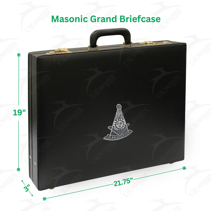 Masonic Apron Briefcase Grand, Past Master Silver