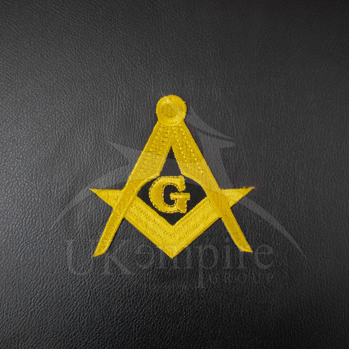 Masonic Apron Briefcase Grand, Square Compass G Gold