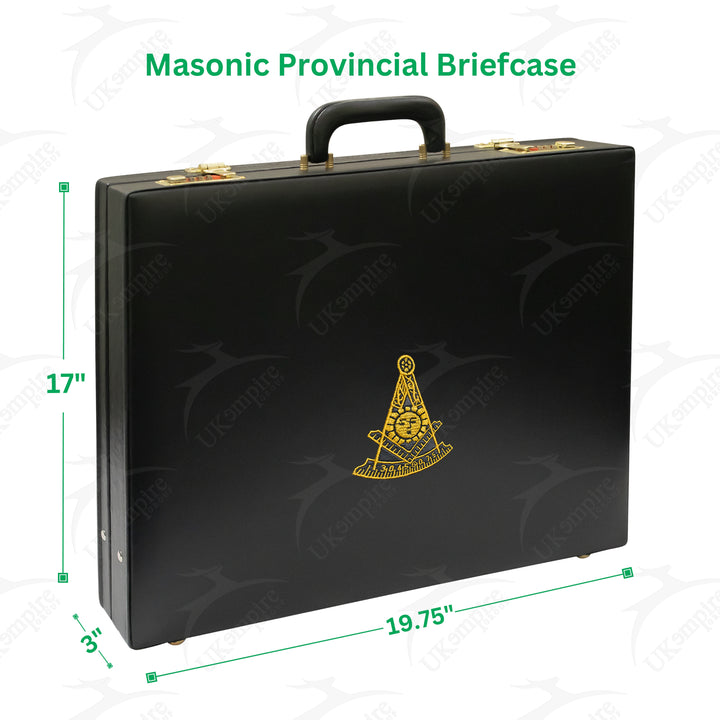Masonic Apron Briefcase Provincial, Past Master Gold