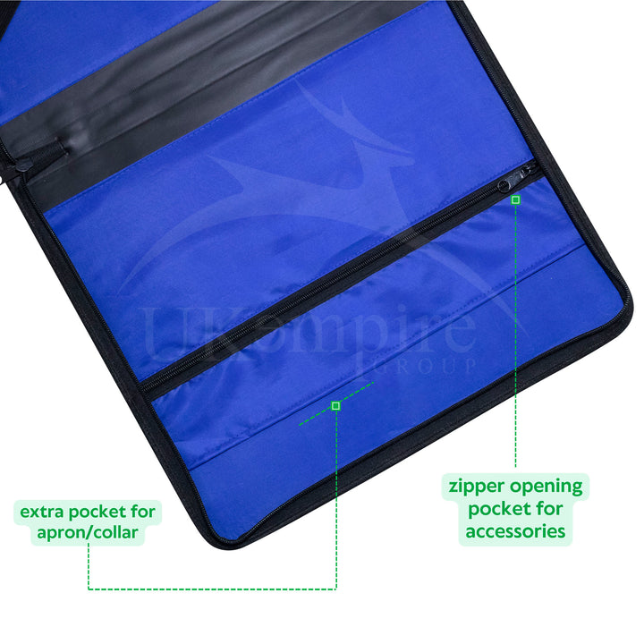 Masonic Apron Master Mason Case Black Leather Single Handle – Silver Printed