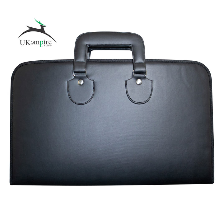 Masonic Apron and Collar Half Case Black  Leather