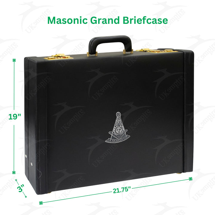 Masonic Apron Briefcase Grand, Past Master Silver