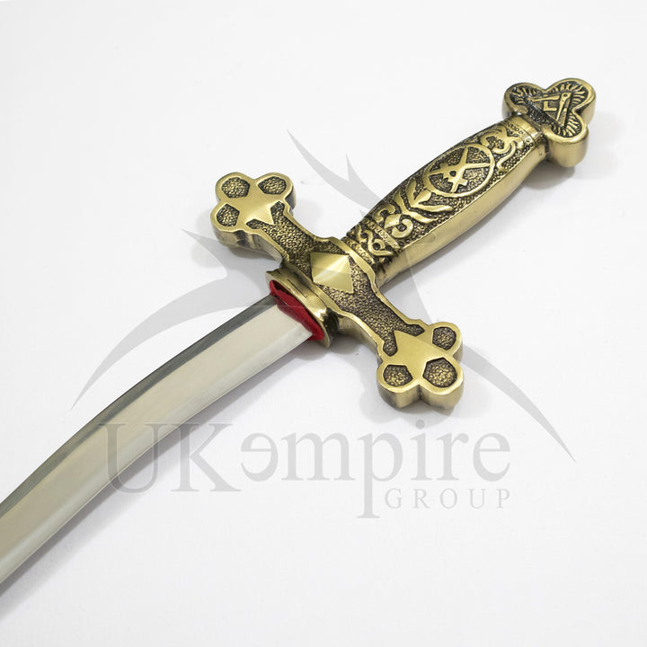 Masonic Blue Lodge Master Mason Sword with Black Leather Case (Set of 2)-3