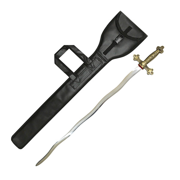 Masonic Blue Lodge Master Mason Sword with Black Leather Case (Set of 2)