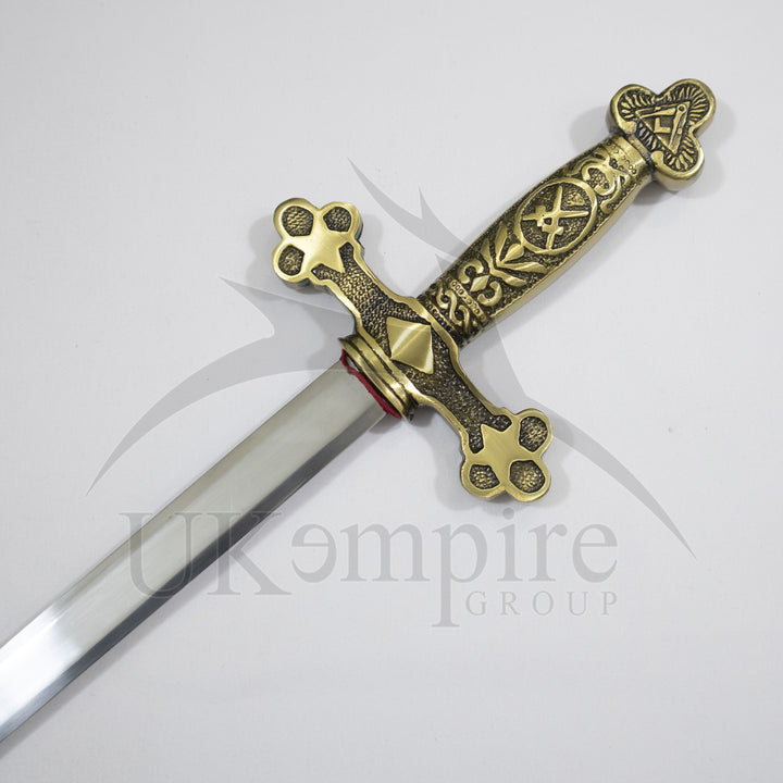 Masonic Blue Lodge Master Mason Sword with Black Leather Case (Set of 2)-3