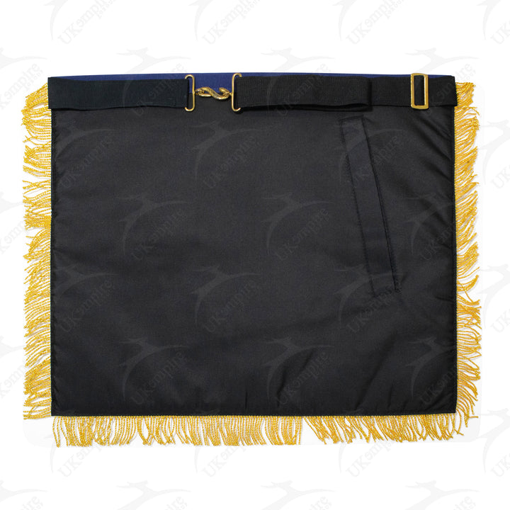 Masonic Blue Lodge Past Master Apron Leather – Navy Blue Ribbon