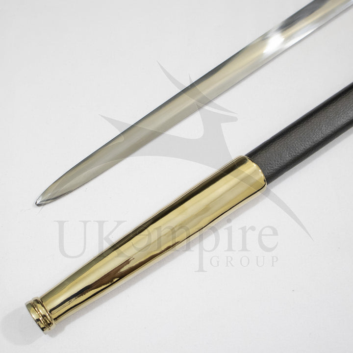 Masonic Ceremonial Square Compass Sword & Scabbard Set with Leather Carrying Case-5