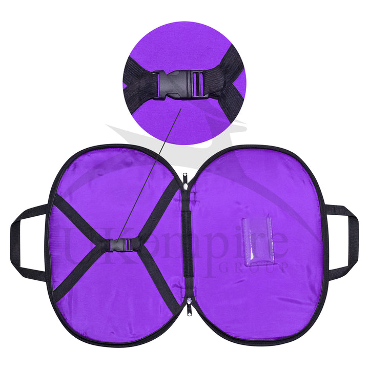 Masonic Chain Collar Case Black – Purple Lining (Cordura Fabric) 1