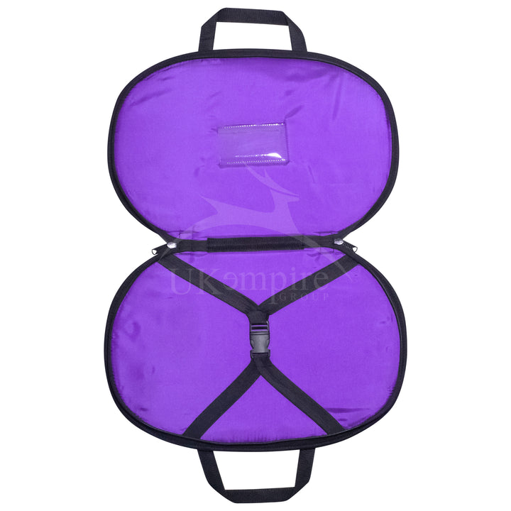 Masonic Chain Collar Case Black – Purple Lining (Cordura Fabric) 4