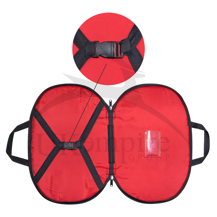 Masonic Chain Collar Case Black – Red Lining (Cordura Fabric) 1