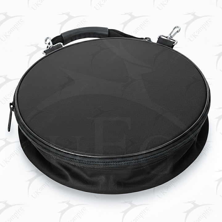 Masonic Crown Cap Case Black, Faux Leather (Foldable Design) Lightweight Easy to Carry