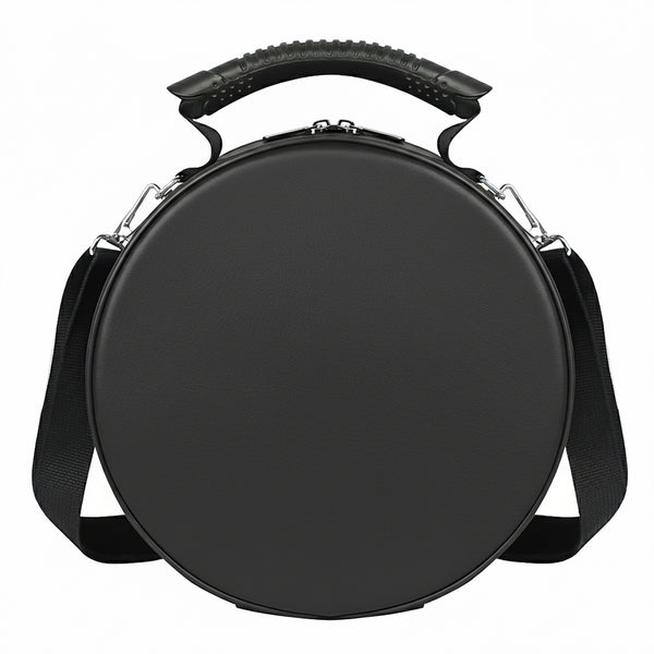 Masonic Crown Cap Case Black, Faux Leather (Foldable Design) Lightweight Easy to Carry