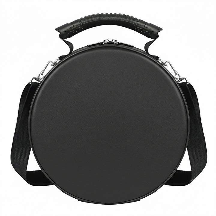 Masonic Crown Cap Case Black, Faux Leather (Foldable Design) Lightweight Easy to Carry