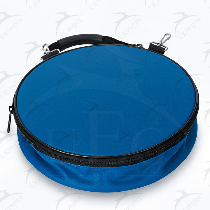 Masonic Crown Cap Case Blue, Faux Leather (Foldable Design) Lightweight Easy to Carry