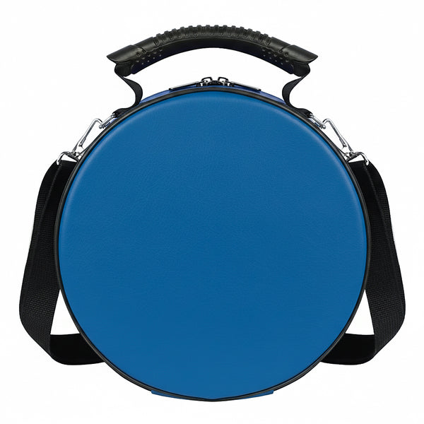 Masonic Crown Cap Case Blue, Faux Leather (Foldable Design) Lightweight Easy to Carry