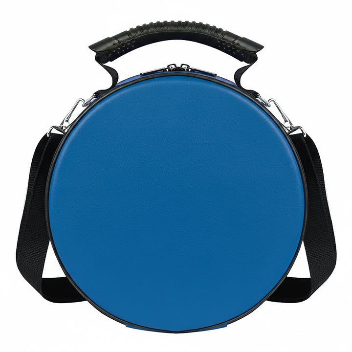 Masonic Crown Cap Case Blue, Faux Leather (Foldable Design) Lightweight Easy to Carry