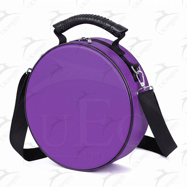 Masonic Crown Cap Case Purple, Faux Leather (Foldable Design) Lightweight Easy to Carry