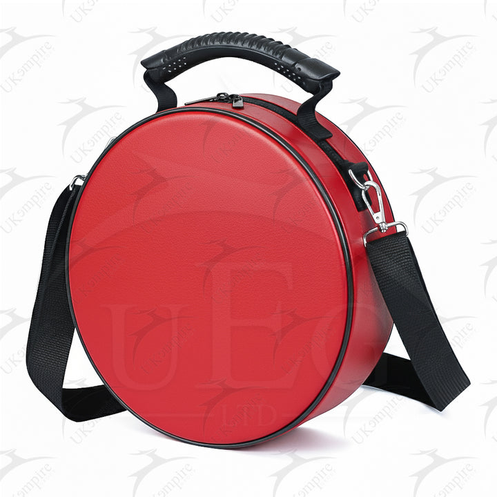 Masonic Crown Cap Case Red, Faux Leather (Foldable Design) Lightweight Easy to Carry