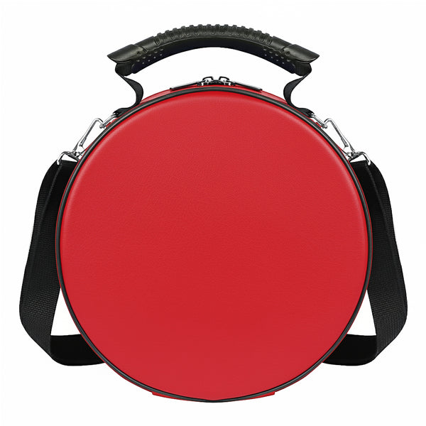 Masonic Crown Cap Case Red, Faux Leather (Foldable Design) Lightweight Easy to Carry