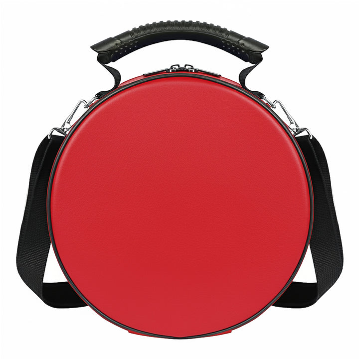 Masonic Crown Cap Case Red, Faux Leather (Foldable Design) Lightweight Easy to Carry