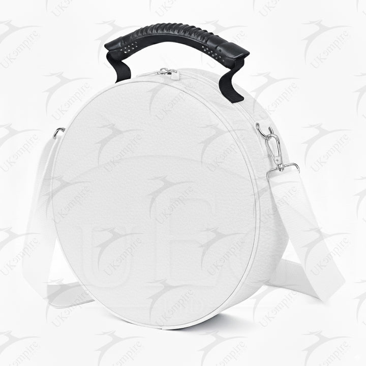 Masonic Crown Cap Case White, Faux Leather (Foldable Design) Lightweight Easy to Carry