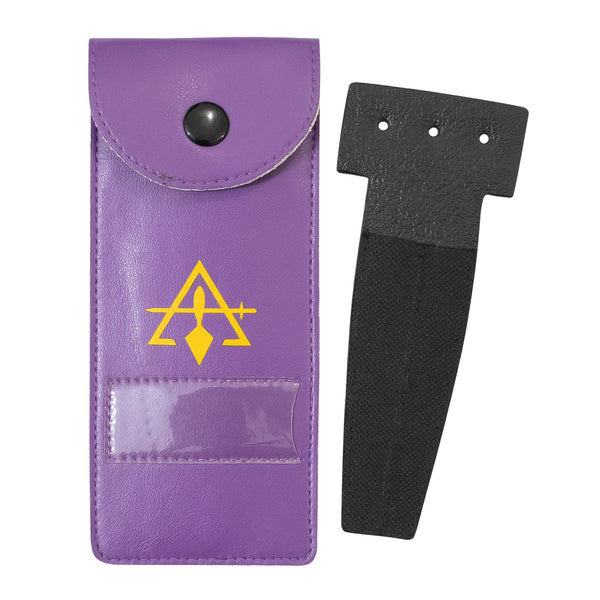Masonic Cryptic Mason Gold Jewel Holder Case Faux Leather – Small