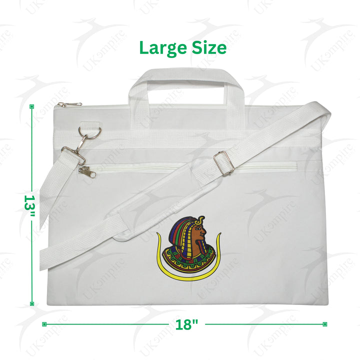Masonic Daughters Of Isis Doi White Tote Bag Printed with Hand & Shoulder Carry