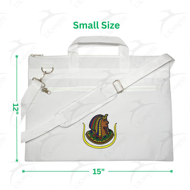Masonic Daughters Of Isis Doi White Tote Bag Printed with Hand & Shoulder Carry