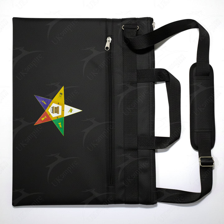 Masonic Eastern Star Black Tote Bag Printed with Hand & Shoulder Carry