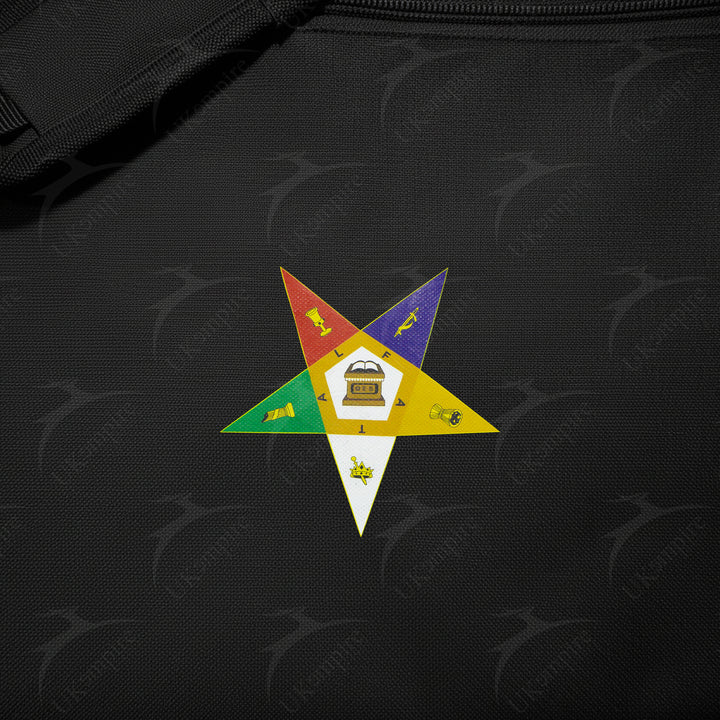Masonic Eastern Star Black Tote Bag Printed with Hand & Shoulder Carry