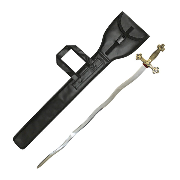 Masonic US Fraternal Fellow Craft (Square & Compass) Sword, with black Leather Case (Set of 2)